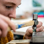 Holly Clifford at work. Yorkshire Artspace 2020